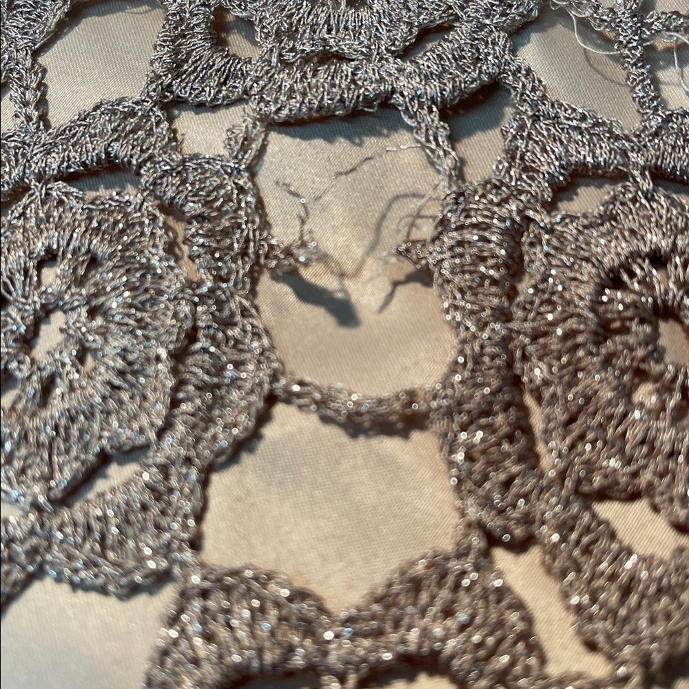 Elegant, Vintage Crocheted Beige 1950’s Wiggle Dress - Picture 8 of 16